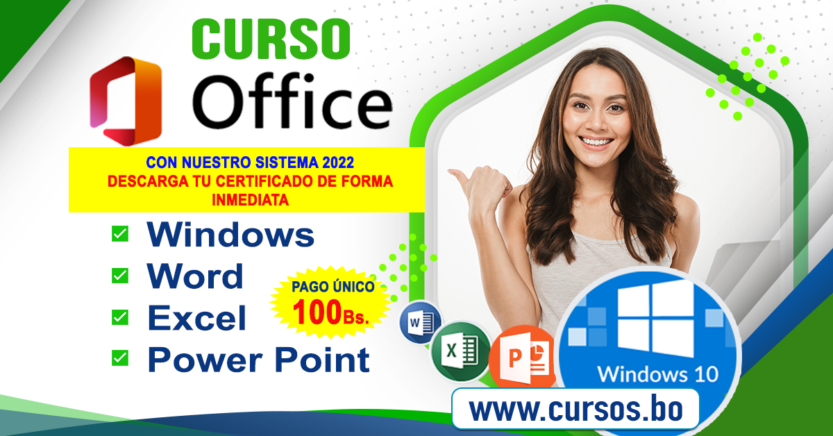 4 Cursos Ofimática (Windows, Word, Excel, PowerPoint)